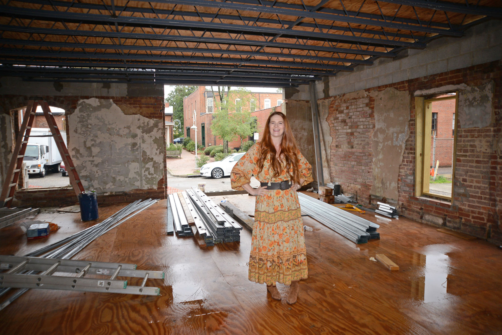 Virginia Gallagher inside new building
